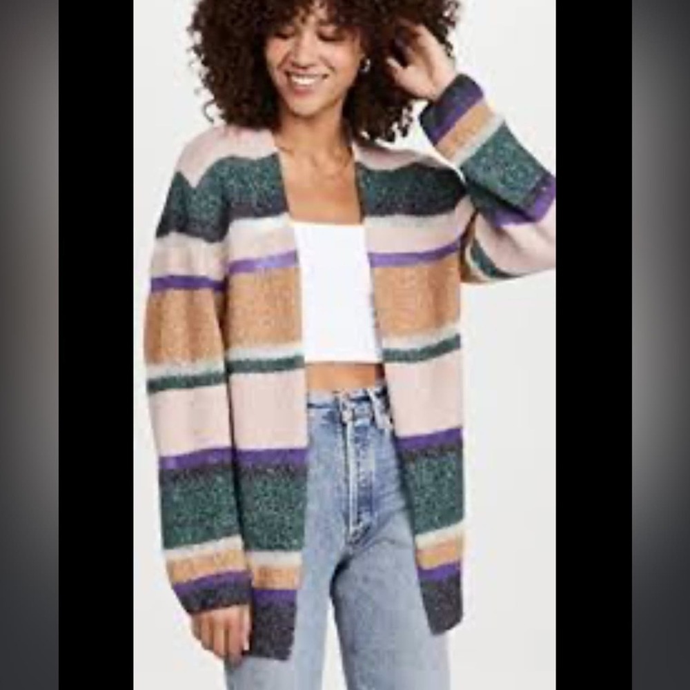 Veronica Beard Multicolor Striped Cardigan - Picture 8 of 8